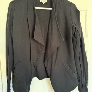 Caslon 100% cotton drape front blazer